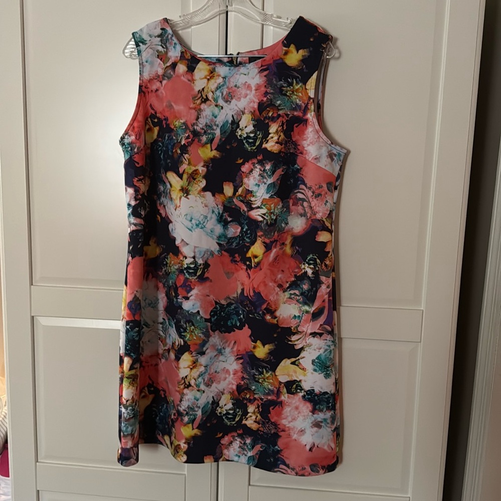 XL Worthington mini dress floral print
